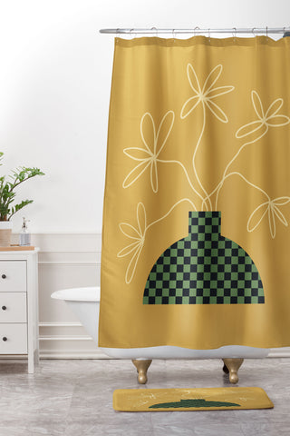 Jae Polgar Floral Vase Shower Curtain And Mat