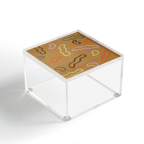 Jae Polgar Ochre Squiggles Acrylic Box
