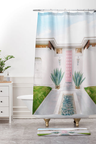 Jeff Mindell Photography That Pink Door Again Shower Curtain And Mat