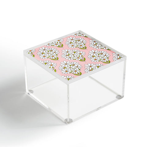 Jenean Morrison Daisy Bouquet Pink Acrylic Box