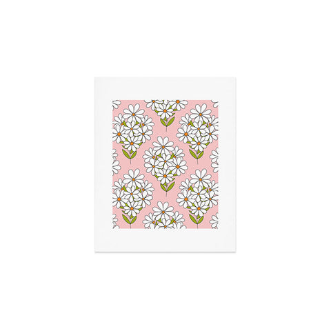 Jenean Morrison Daisy Bouquet Pink Art Print