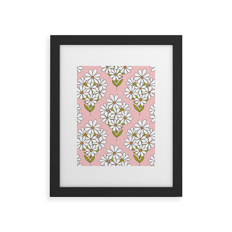 Jenean Morrison Daisy Bouquet Pink Framed Art Print
