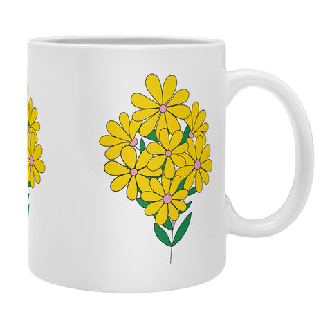 Jenean Morrison Daisy Bouquet Yellow Coffee Mug