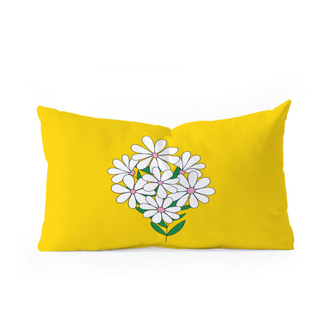 Jenean Morrison Daisy Bouquet Yellow Oblong Throw Pillow