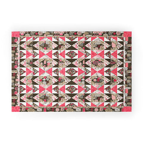 Jenean Morrison Fall Quilt Pink Welcome Mat