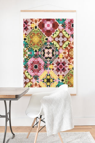Jenean Morrison Floral Cross Stitch Art Print And Hanger