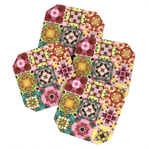 Jenean Morrison Floral Cross Stitch Coaster Set