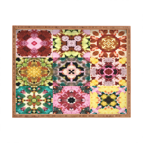 Jenean Morrison Floral Cross Stitch Rectangular Tray