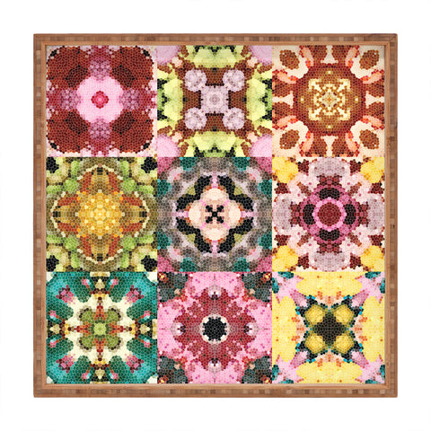Jenean Morrison Floral Cross Stitch Square Tray
