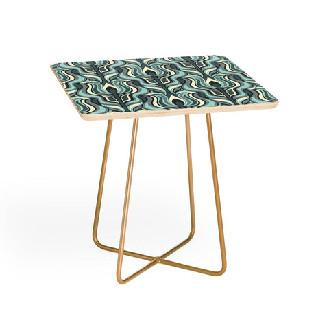 Jenean Morrison Floral Flame in Blue Side Table