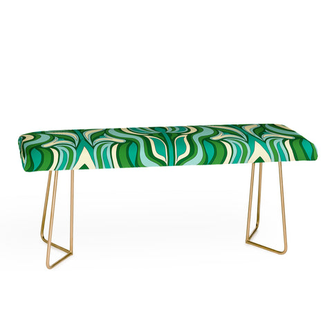 Jenean Morrison Floral Flame in Green Bench