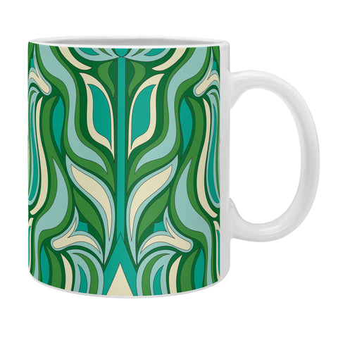 Jenean Morrison Floral Flame in Green Coffee Mug