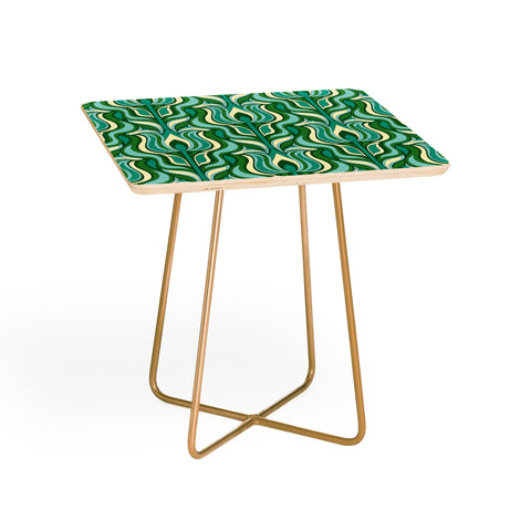 Jenean Morrison Floral Flame in Green Side Table