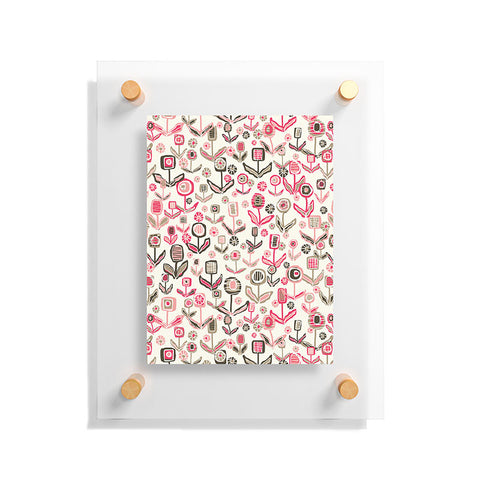Jenean Morrison Floral Playground Pink Floating Acrylic Print