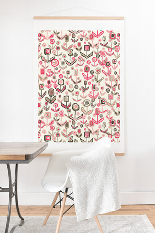 Jenean Morrison Floral Playground Pink Art Print And Hanger