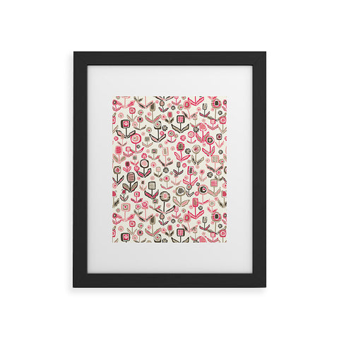 Jenean Morrison Floral Playground Pink Framed Art Print