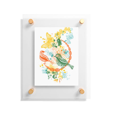 Jenean Morrison Flower and Flight Floating Acrylic Print