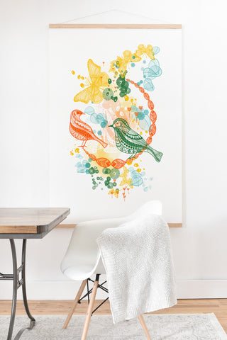 Jenean Morrison Flower and Flight Art Print And Hanger