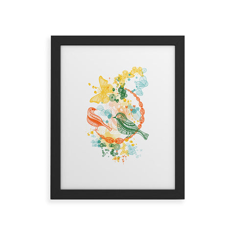 Jenean Morrison Flower and Flight Framed Art Print