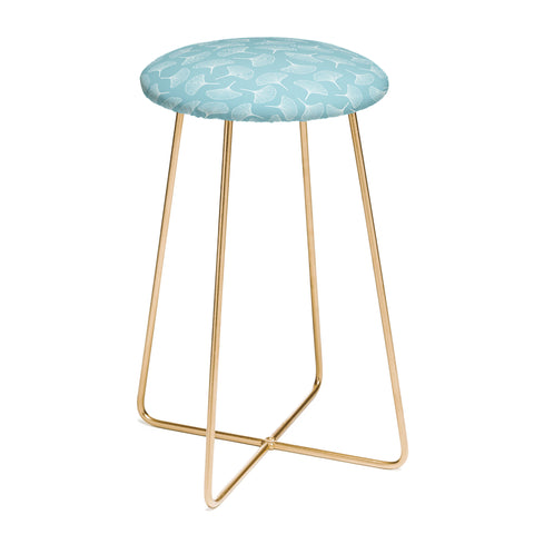 Jenean Morrison Ginkgo Away With Me Blue Counter Stool