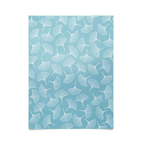 Jenean Morrison Ginkgo Away With Me Blue Poster