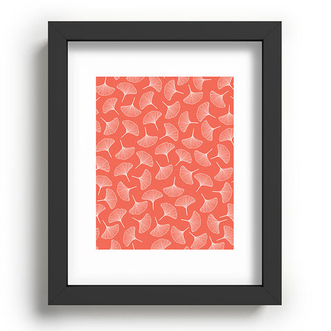 Jenean Morrison Ginkgo Away With Me Coral Recessed Framing Rectangle