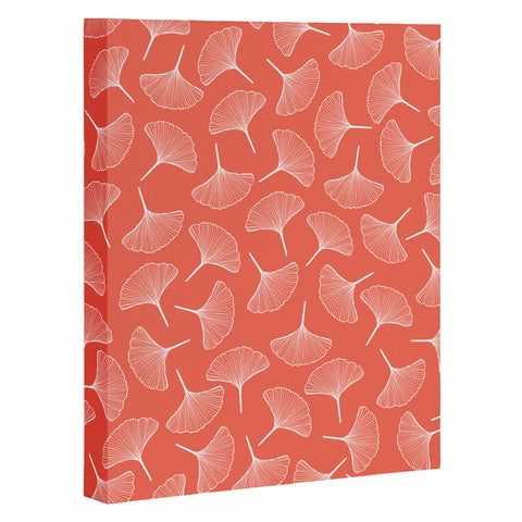 Jenean Morrison Ginkgo Away With Me Coral Art Canvas
