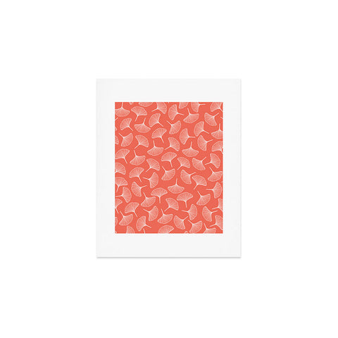 Jenean Morrison Ginkgo Away With Me Coral Art Print