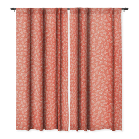 Jenean Morrison Ginkgo Away With Me Coral Blackout Window Curtain