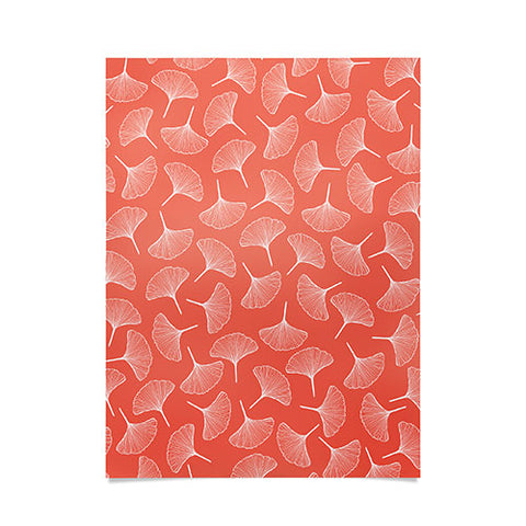 Jenean Morrison Ginkgo Away With Me Coral Poster