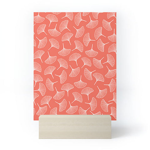 Jenean Morrison Ginkgo Away With Me Coral Mini Art Print