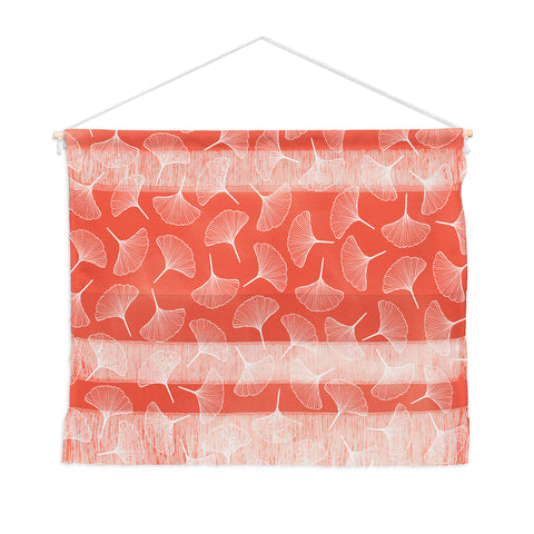 Jenean Morrison Ginkgo Away With Me Coral Wall Hanging Landscape