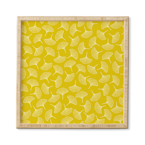 Jenean Morrison Ginkgo Away With Me Yellow Framed Wall Art