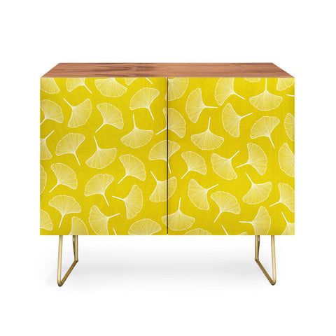 Jenean Morrison Ginkgo Away With Me Yellow Credenza