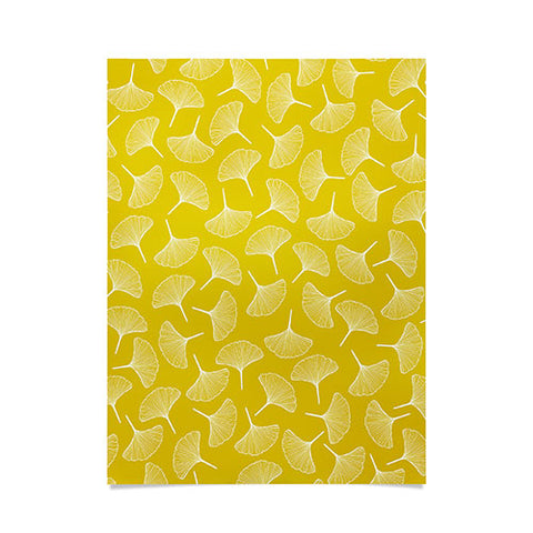Jenean Morrison Ginkgo Away With Me Yellow Poster