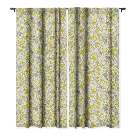 Jenean Morrison Happy Together in Yellow Blackout Window Curtain
