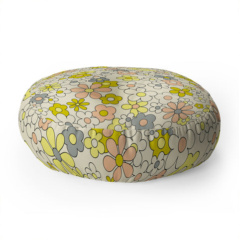 Jenean Morrison Happy Together in Yellow Floor Pillow Round