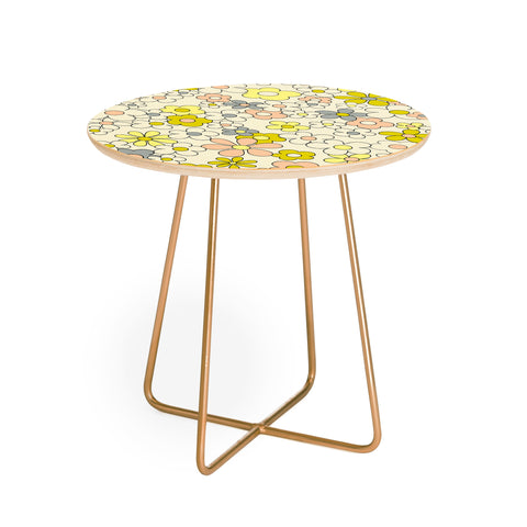 Jenean Morrison Happy Together in Yellow Round Side Table
