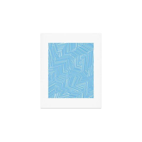 Jenean Morrison Line Break Blue Art Print