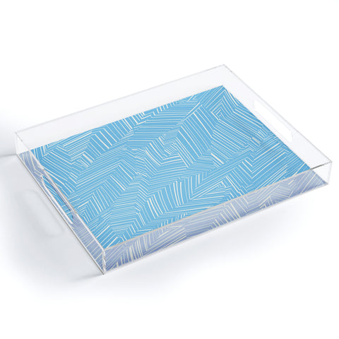 Jenean Morrison Line Break Blue Acrylic Tray