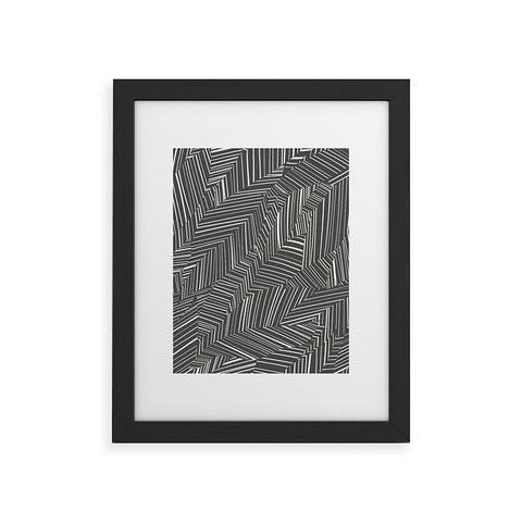 Jenean Morrison Line Break Dark Gray Framed Art Print