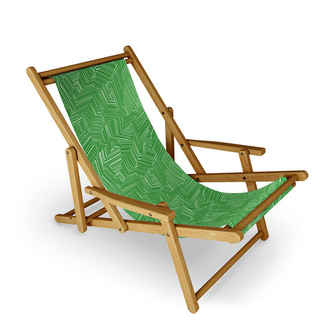 Jenean Morrison Line Break Green Sling Chair