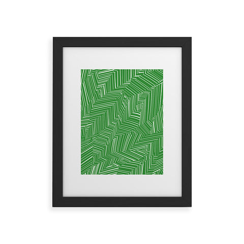Jenean Morrison Line Break Green Framed Art Print