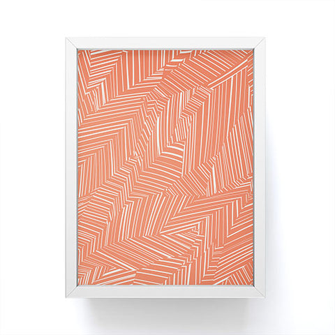 Jenean Morrison Line Break Persimmon Framed Mini Art Print