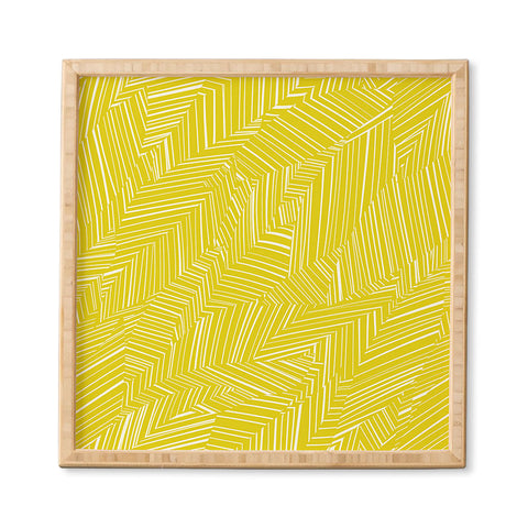 Jenean Morrison Line Break Yellow Framed Wall Art