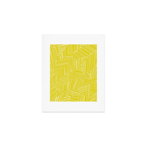 Jenean Morrison Line Break Yellow Art Print