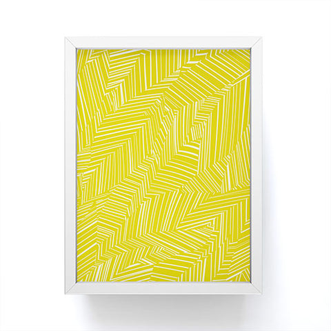Jenean Morrison Line Break Yellow Framed Mini Art Print