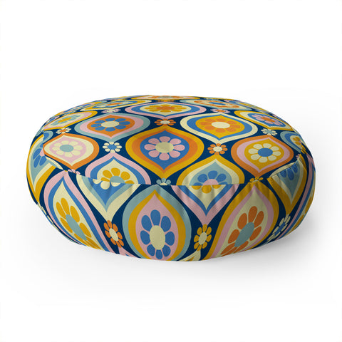 Jenean Morrison Ogee Floral Floor Pillow Round