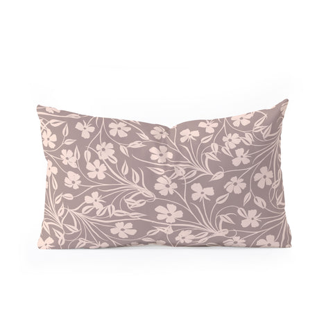 Jenean Morrison Pale Flower Oblong Throw Pillow
