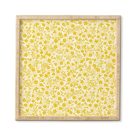 Jenean Morrison Pale Flower Yellow Framed Wall Art